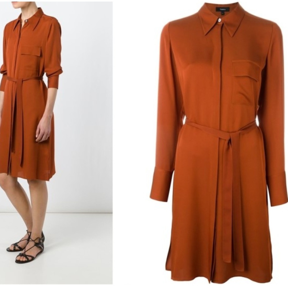 NEW Theory marbara shirtdress size 2